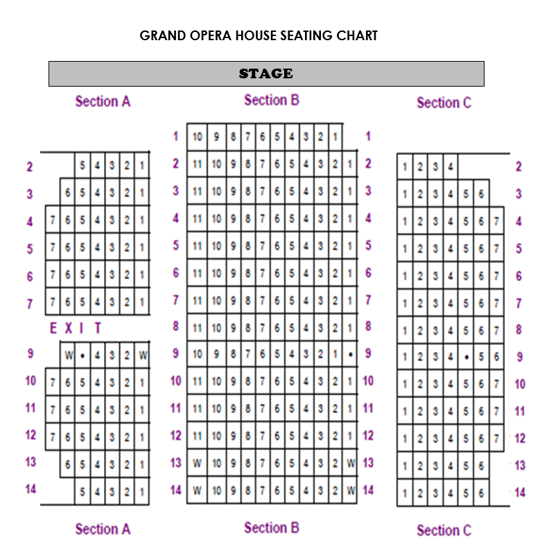 Seating Chart Pierre Players